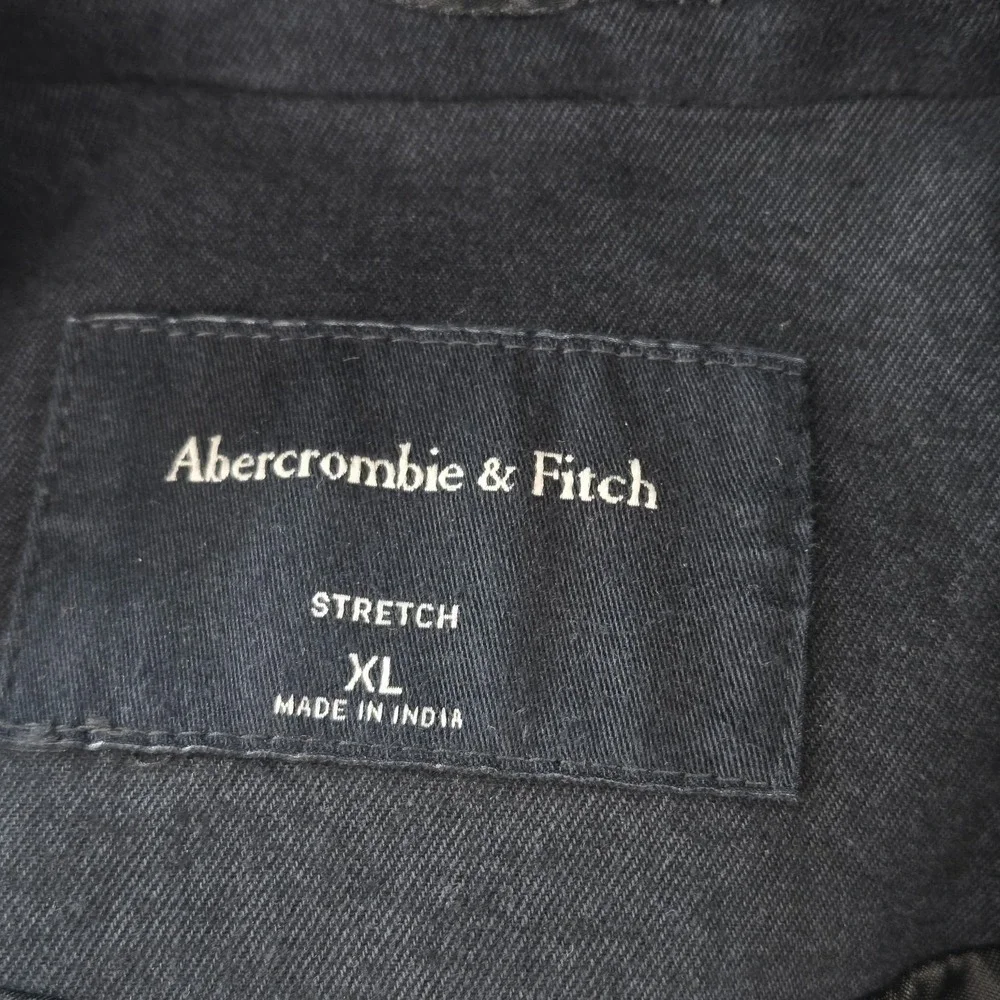 Abercrombie & Fitch Blazer Mens XL Blue Viscose Polyester Stretch Made In India